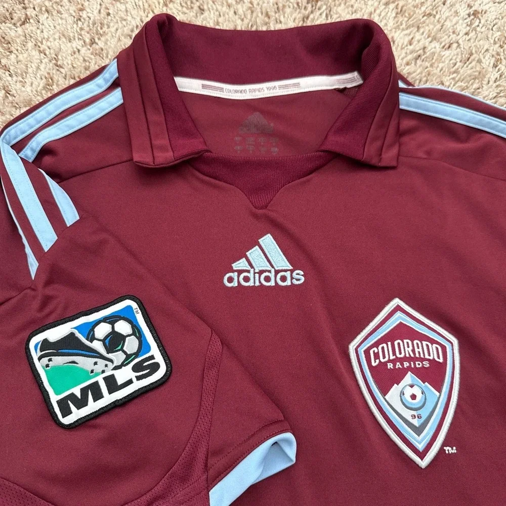 Adidas Colorado Rapids 2008 2009 MLS Soccer Jersey Burgundy Small E79074 AZB001